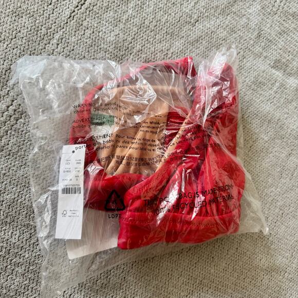 J. Crew Red DD Halter Tie Back Bikini Top - Small - NWT - Picture 2 of 2